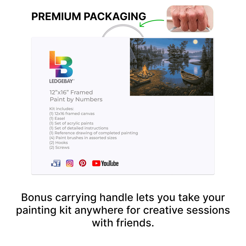 Ledgebay complete paint-by-number pack includes all essentials.