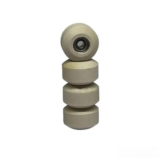 LEEFAI Pro fingerboard wheels side view with 65d ceramic for smooth outdoor use.