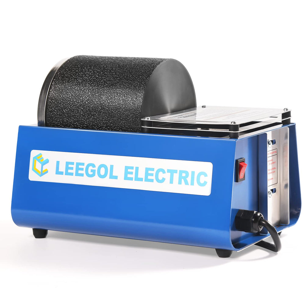Leegol Electric rock tumbler kit with walnut media for beginners
