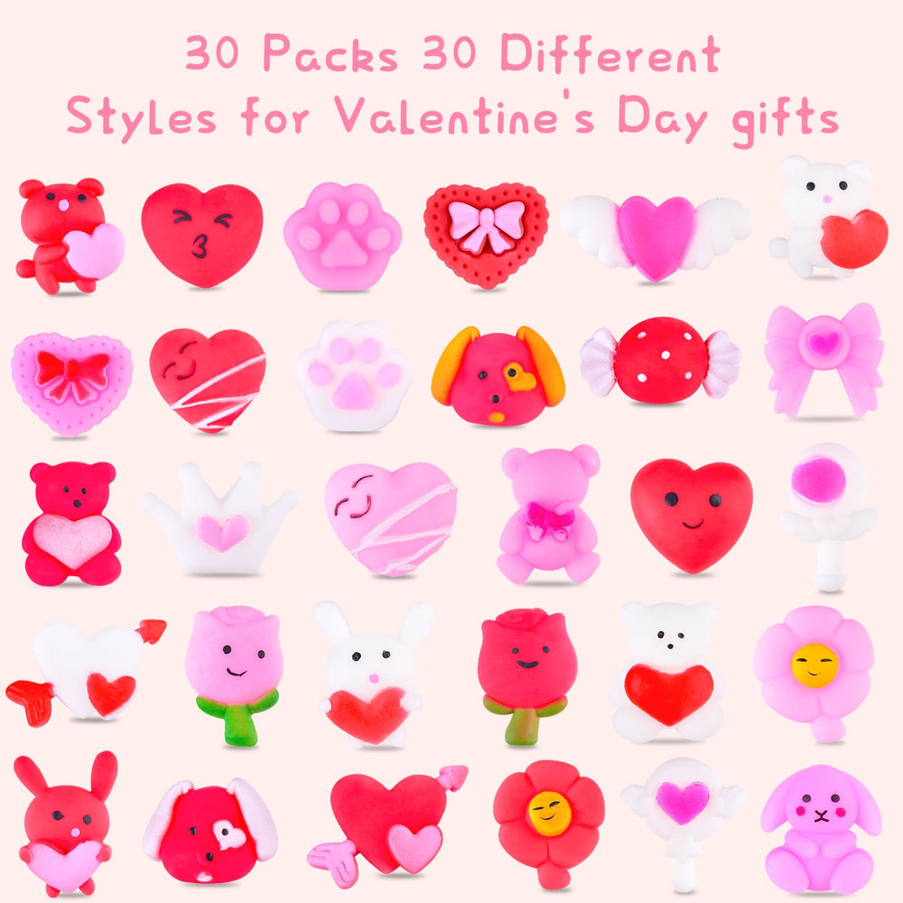 LEEHUR Valentine heart mochi squishy provides desk-friendly fidget time and display options