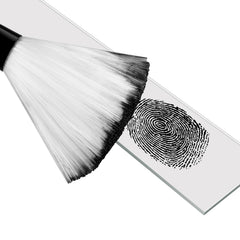 Leelosp fiberglass brush shown for smooth, reusable powder application.