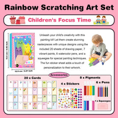 LEERYOUQU Squeegee Art Kit doubles as a creative notebook back design for messages.