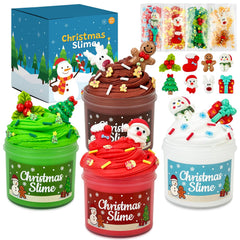 Leetous Christmas slime kit 8-pack with bright colors for creative holiday play