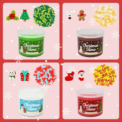 Leetous slime kit colors red, green, white, brown for festive crafts