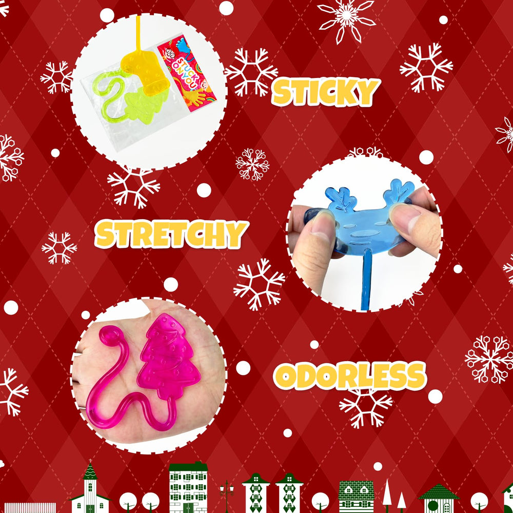 Leetous Sticky Hands Christmas tree design enhances stocking stuffers and party giveaways.
