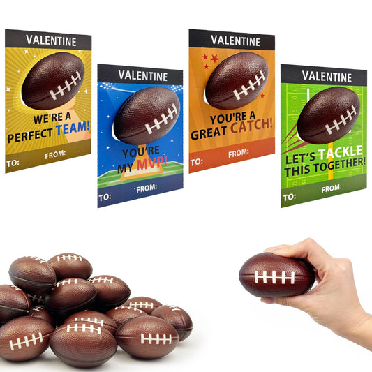 Leetous football valentine ball for classroom gifting and DIY greetings.