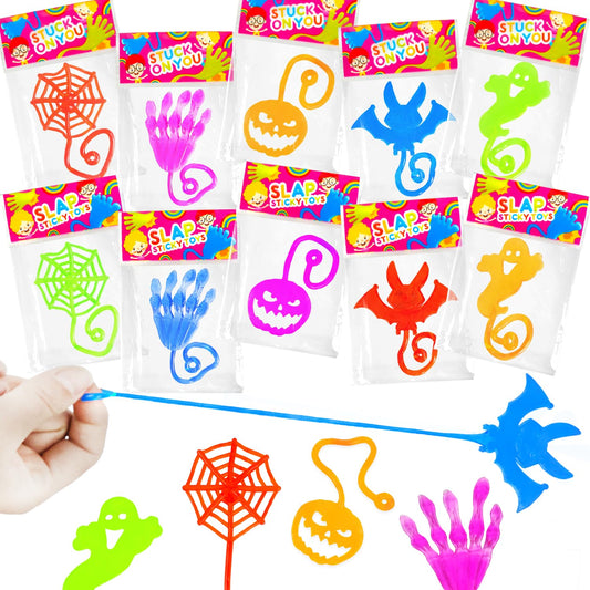 Leetous Halloween sticky hands in red, ideal for classroom prizes and goody bags.