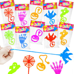 Leetous Halloween sticky hands in red, ideal for classroom prizes and goody bags.