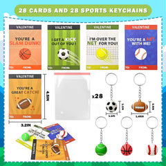 Leetous soccer keychain with greeting card for kids exchanges