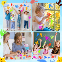 Leetous sticky feet blue: gooey, stretchy prize for classrooms and parties.