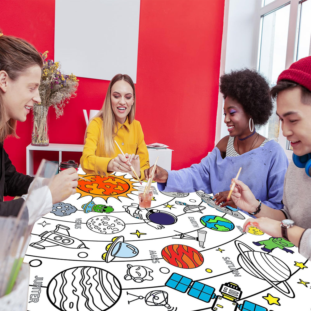 Leezead giant poster enabling multiple kids to color together