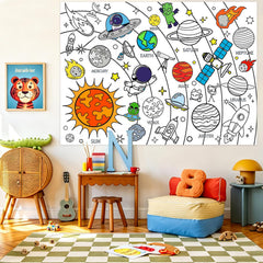 Leezead space poster ideal for party decor and space-themed events