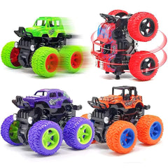 LEFEI Monster Truck set four-pack front view for durable indoor and outdoor play.