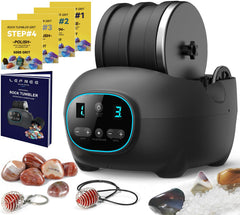 Lefree Store Rock Tumbler Kit packaging, ready for fun DIY gemstone polishing projects.
