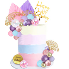 LEFUBABY pink ball cake topper brightens mermaid-themed birthday cakes