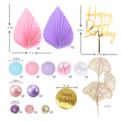 LEFUBABY purple ball cake topper adds whimsy to desserts