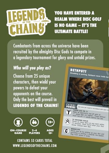 Legends of the Chains character selection card showcases strategy options for rounds