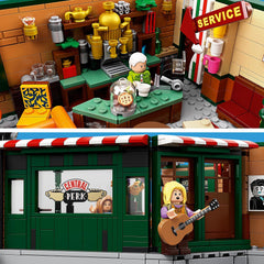 LEGO 21319 Central Perk cozy corner for relaxed posing and storytelling.