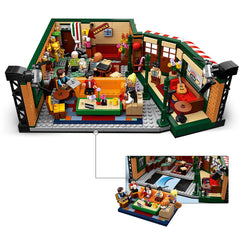 LEGO 21319 Central Perk TV studio details for scene recreations and display.