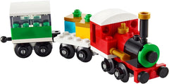 LEGO 30584 Winter Christmas Train parts spread for easy sorting and building