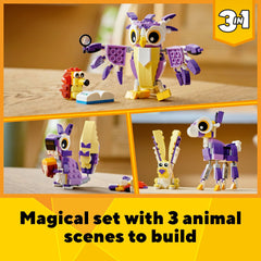 LEGO Creator 3in1 Hedgehog with movable ears for interactive woodland scenes