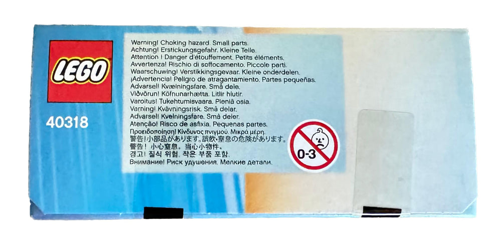 LEGO 40318 MSC Cruises Cruise Ship packaging emphasizes compact size and lightweight design.