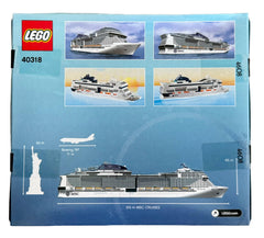 LEGO 40318 MSC Cruises Cruise Ship side-view highlights sturdy bricks for durable display.