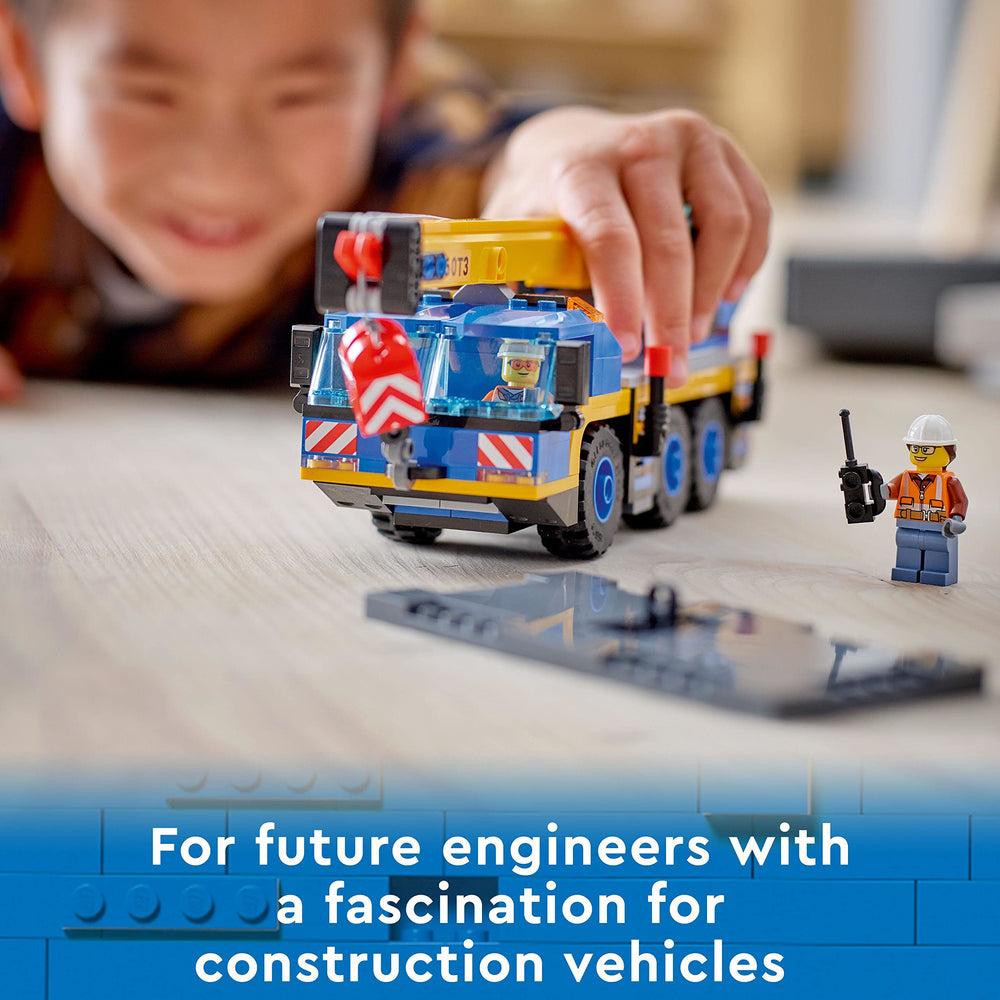 LEGO 60324 protective helmets and tools support authentic pretend-work scenarios.