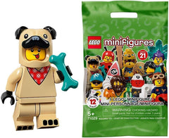 LEGO 71029 Series 21 Pug Costume Guy minifigure for play and display collections