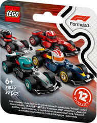 LEGO 71049 F1 Cars packaging box captures the excitement of a collectible model