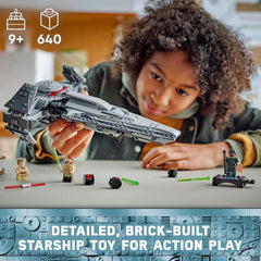 LEGO Darth Maul Sith Infiltrator wings closed for compact display