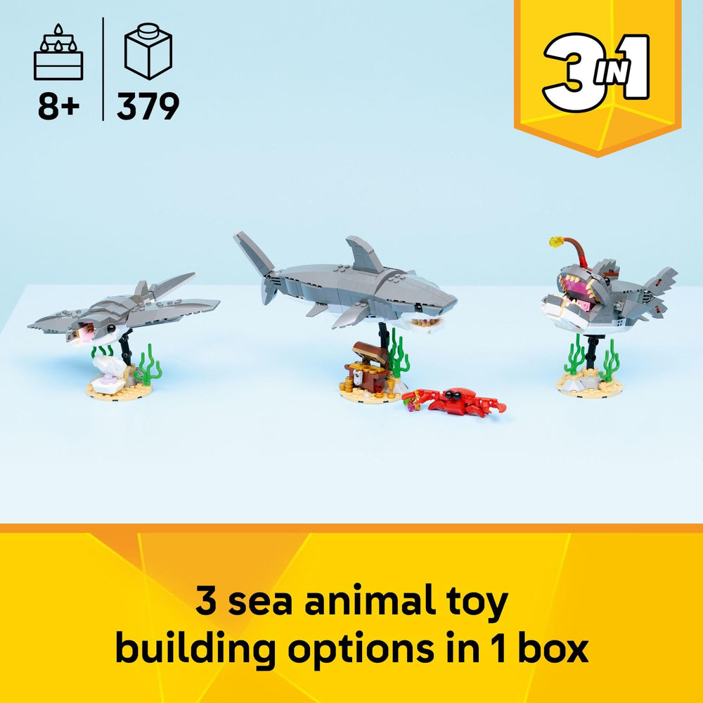 LEGO Anglerfish stand with sea plants for storytelling and decor