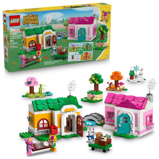 LEGO Animal Crossing Creative Houses two cozy homes, ready for year-round play and storytelling.
