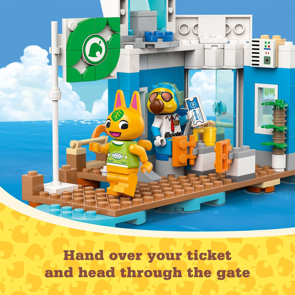 LEGO Animal Crossing opening gate and ticket support world-building play.