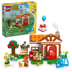 LEGO Animal Crossing Isabelle’s House Visit front view for imaginative play