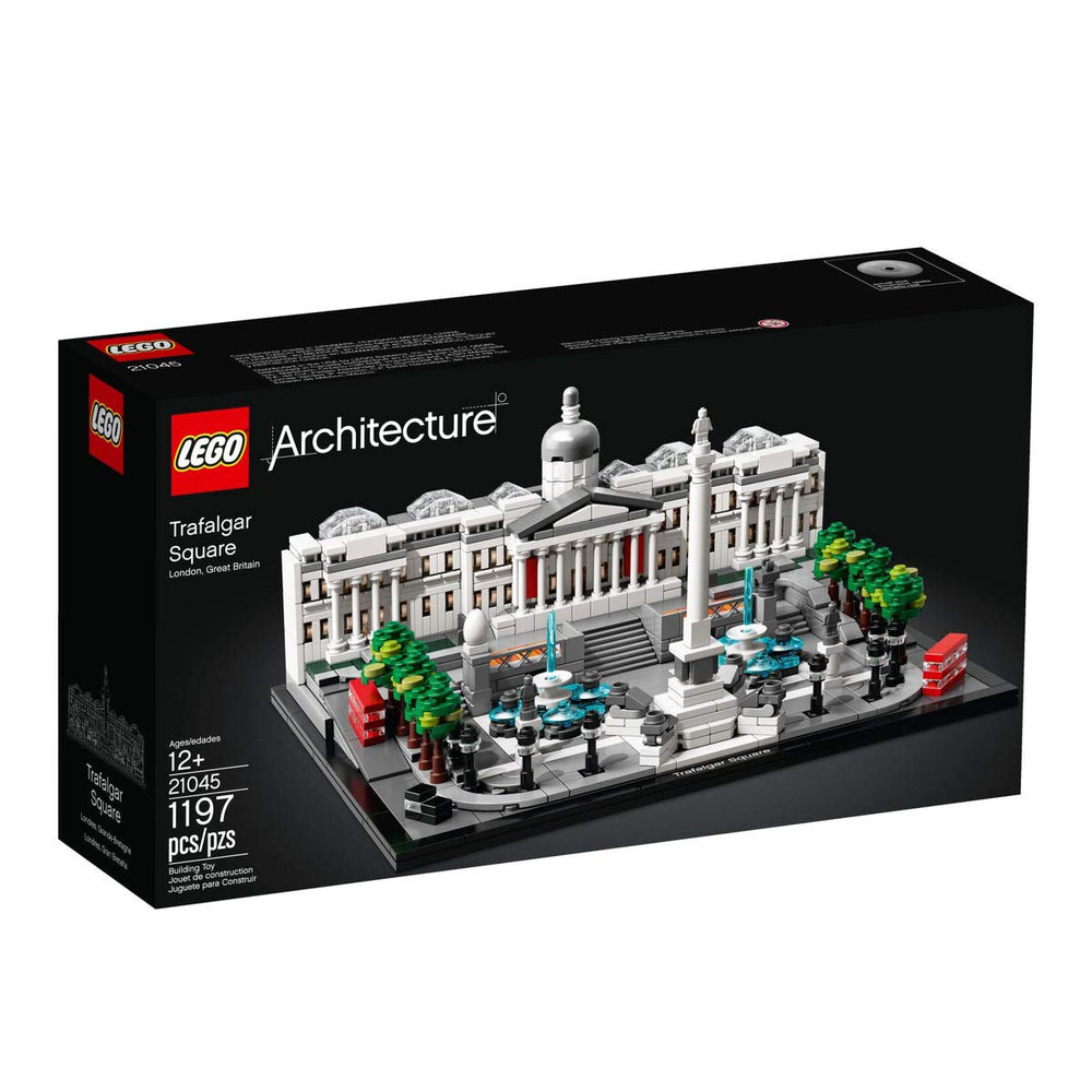 LEGO Architecture 21045 Trafalgar Square baseplate and road layout for context.