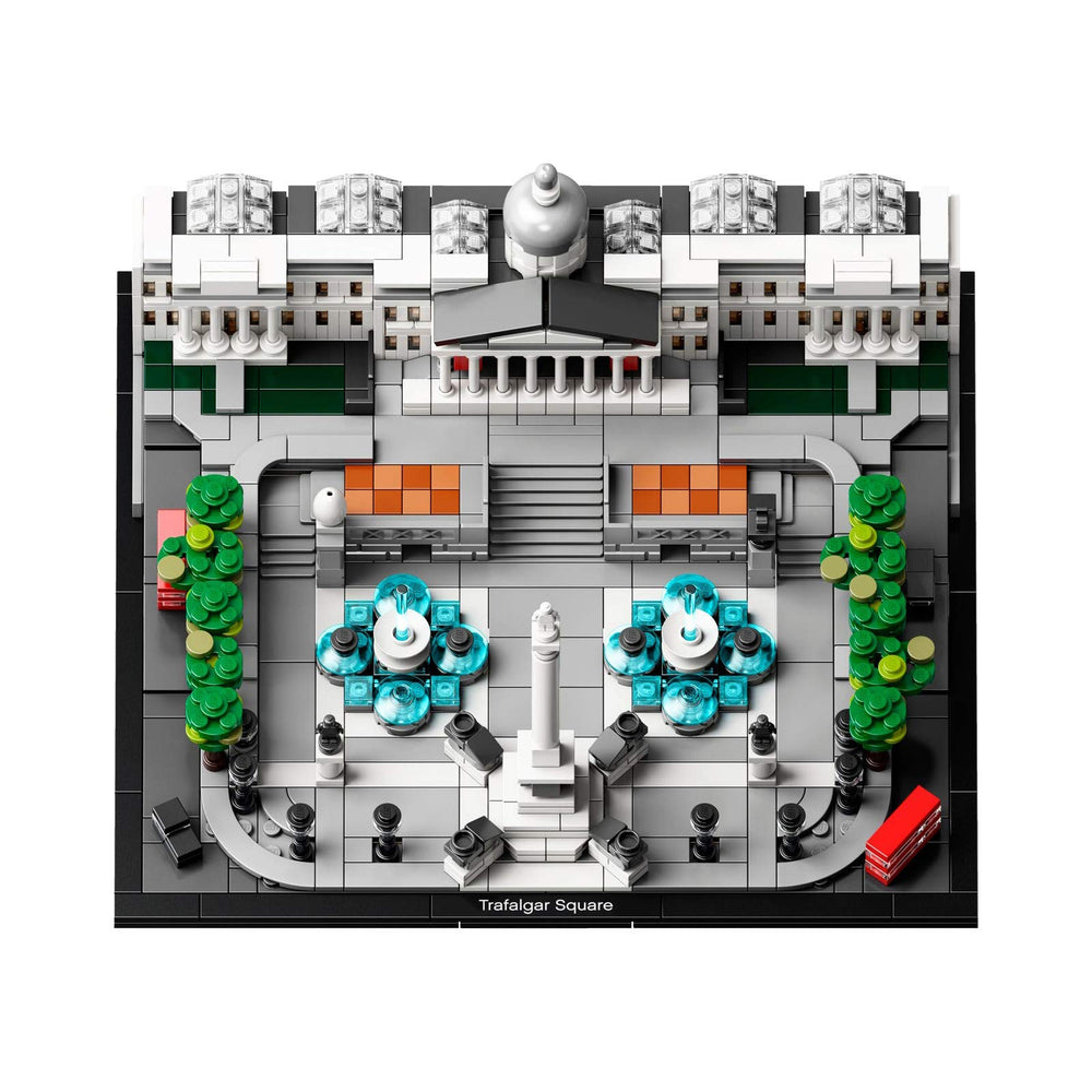 LEGO Architecture 21045 Trafalgar Square fountains and sculpture plinths for learning architecture.
