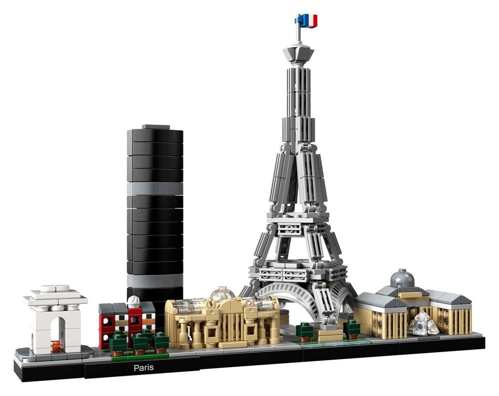 LEGO Architecture Paris Eiffel Tower with accurate scale for educational display.