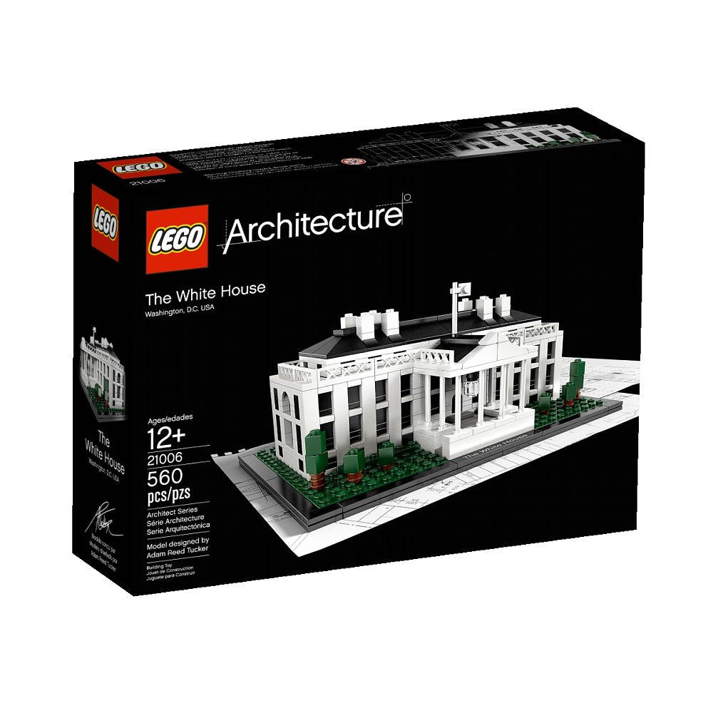 LEGO Architecture White House 21006 side view highlighting the model's scale.