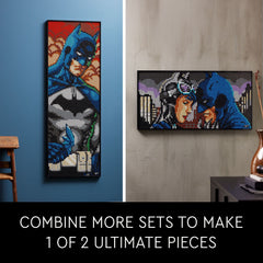 LEGO Art Jim Lee Batman Collection soundtrack QR enhances building immersion.
