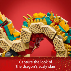 LEGO Auspicious Dragon opening mouth for lifelike action