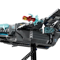 LEGO Marvel Quinjet adjustable wings for varied poses.