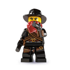 LEGO Bandit Series 6 minifigure with accessories and display base for display and play