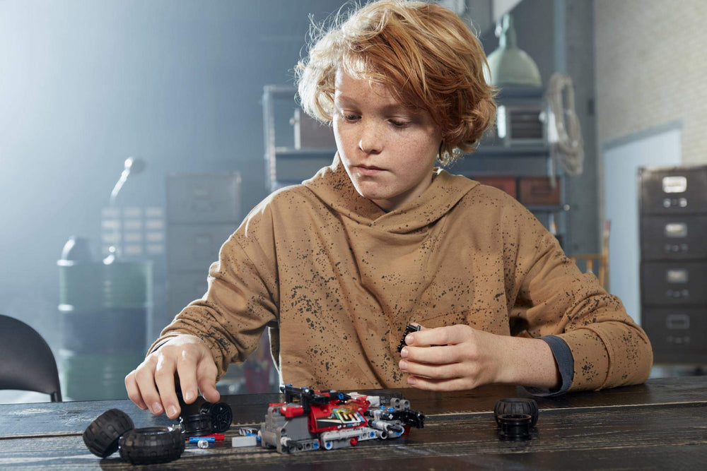 LEGO Technic BASH! 42073 engine pop-out on impact adds play moments.