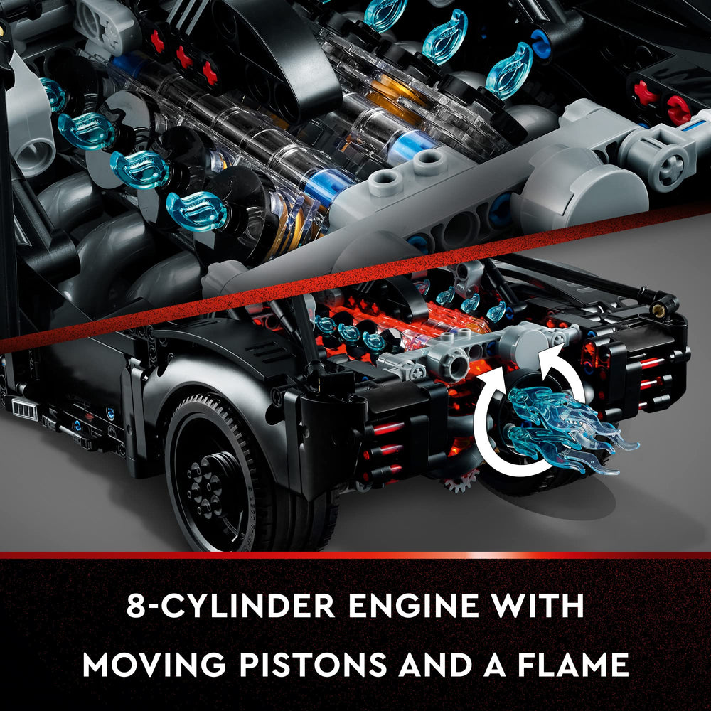 LEGO Batman Batmobile light bricks highlight engine glow and front illumination