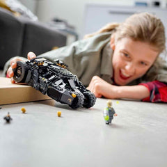 LEGO Batman Batmobile Tumbler included minifigures encourage imaginative play.