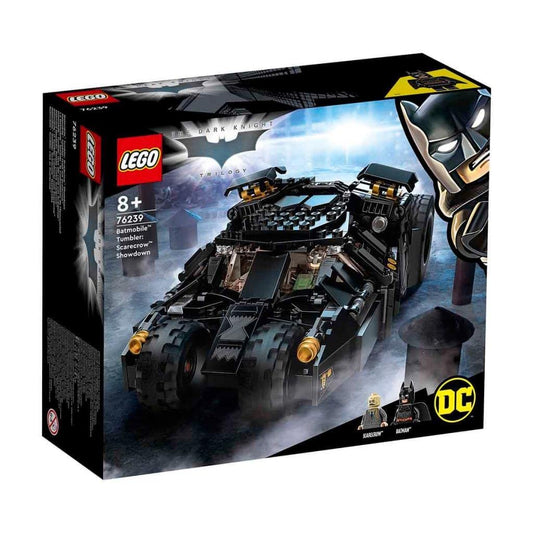 LEGO Batman Batmobile Tumbler front view with Batman and Scarecrow for action play.