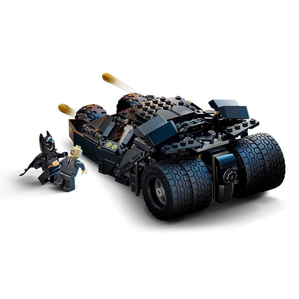 LEGO Batman Batmobile Tumbler Batarang storage for quick access.