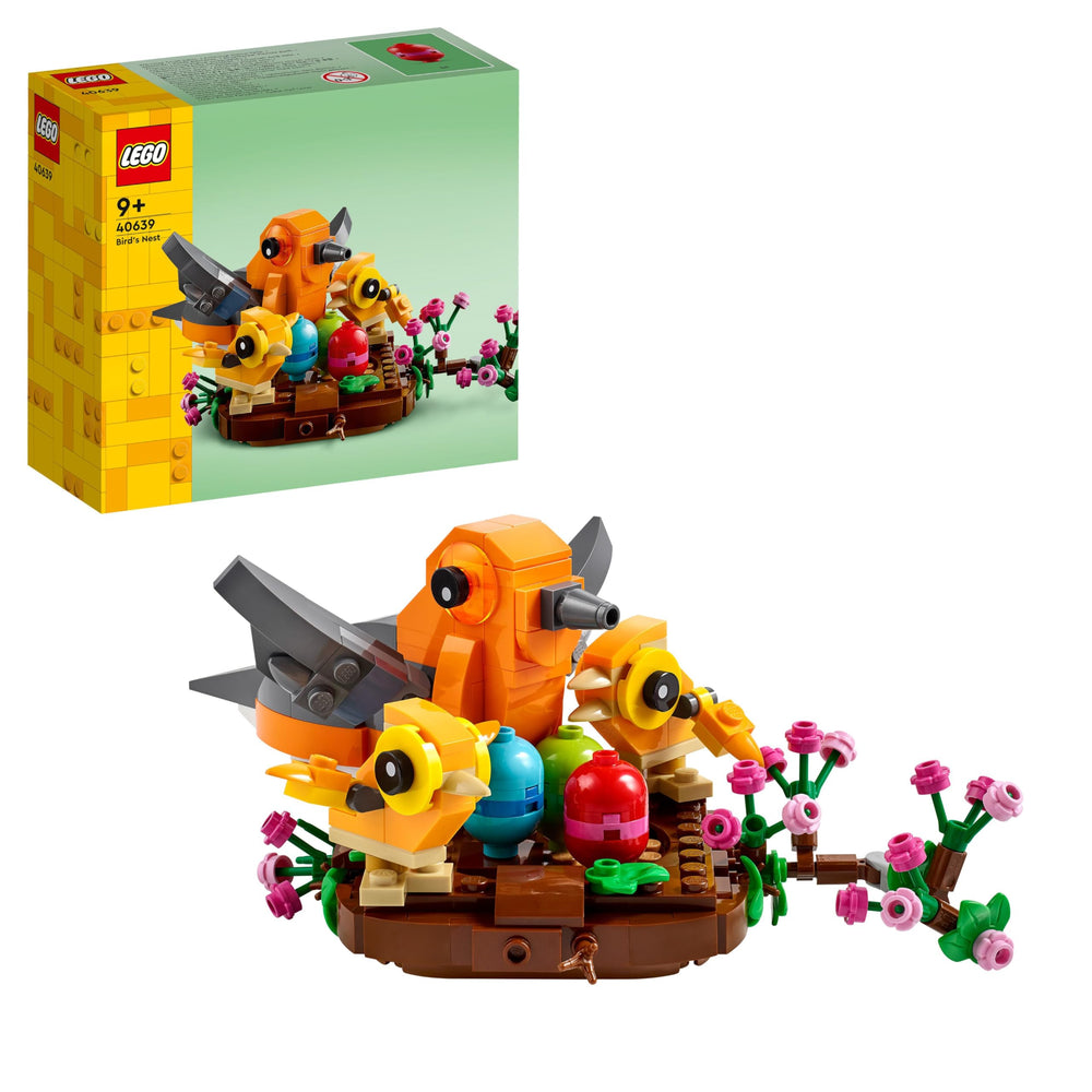 LEGO Bird's Nest branch with flowers for a colorful spring display and family play.