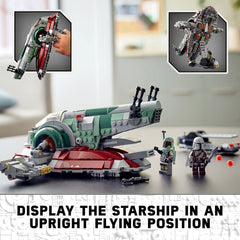 LEGO Boba Fett Starship Carbonite brick fits inside for display